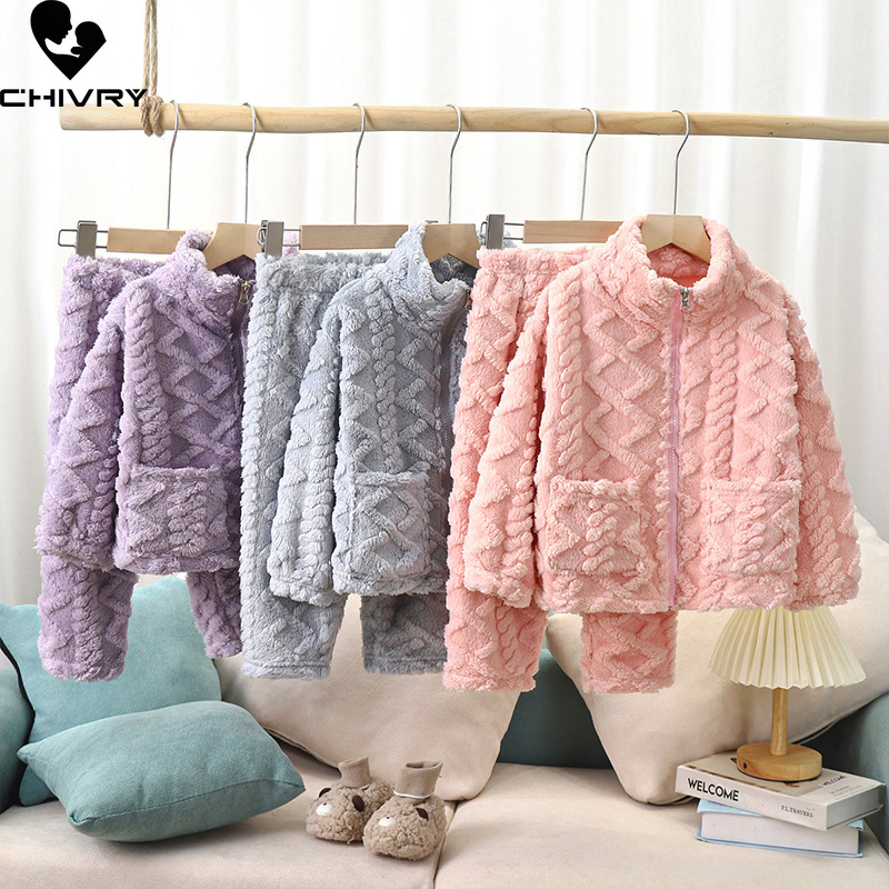 Winter Clothing Baby Boy - ملابس نوم سميكة للأطفال من الفلانيل