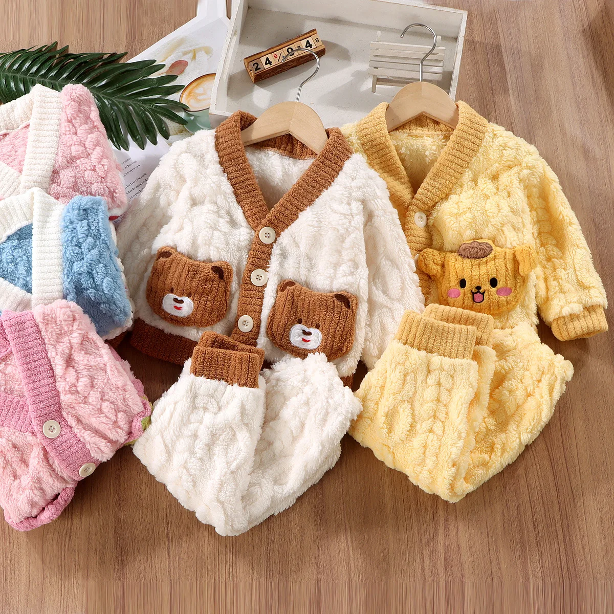 Winter Clothing Baby Boy - بيجامات كرتونية دافئة للأولاد والبنات ،
