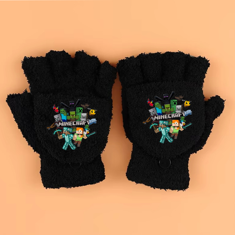 Winter Clothing For Boys - قفازات جديدة بطبعة ألعاب الفيديو ماينكرافت