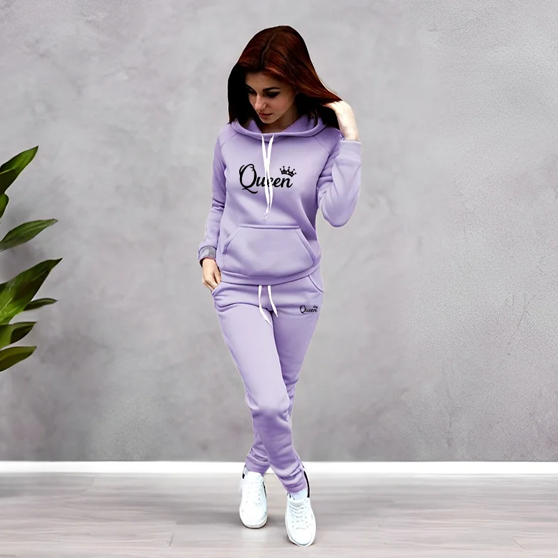 Winter Clothing For Women - بدلة رياضية نسائية بطباعة حروف 