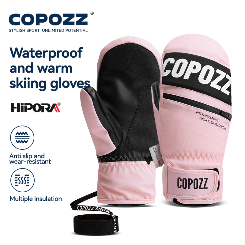 Waterproof Mitten Ski - قفازات COPOZZ 3M Thinsulate للتزلج للنساء
