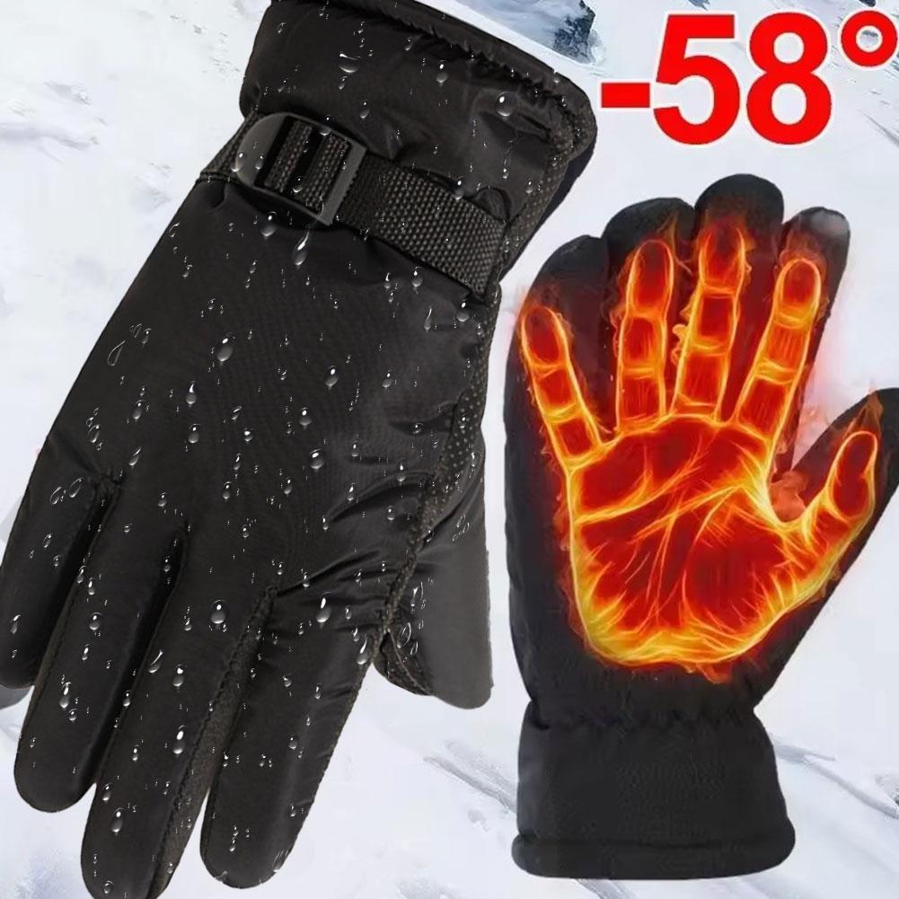 Waterproof Mitten Ski - الصوف مبطن شتاء دافئ إبقاء قفازات