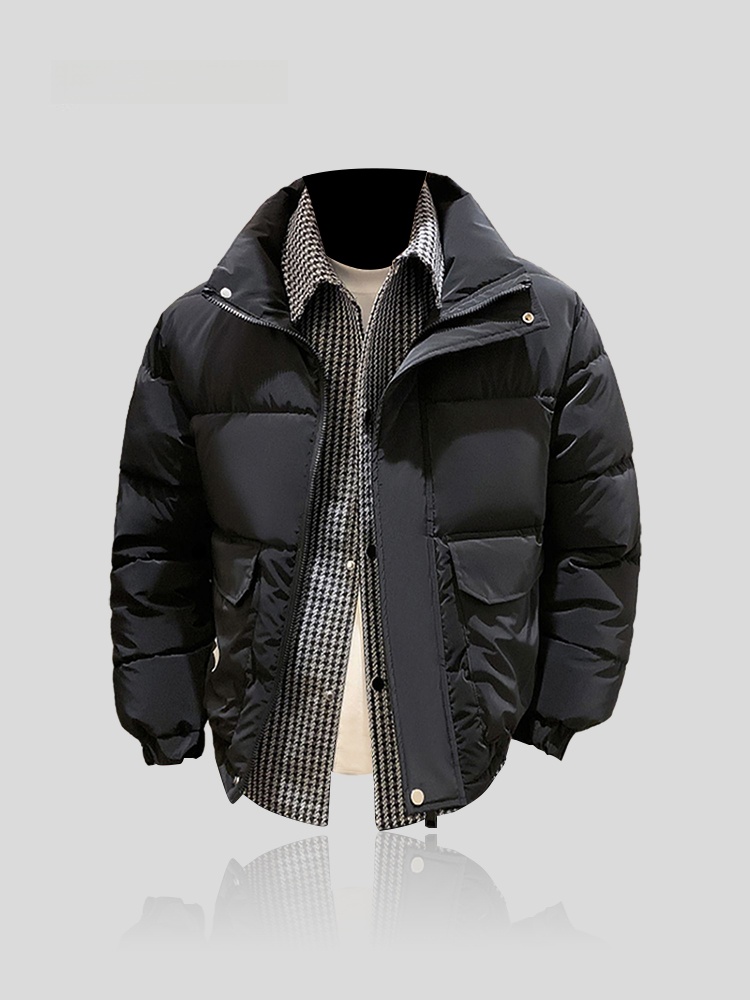 Winter Sun Clothing - جاكيت رجالي مبطن بالقطن السميك، تصميم