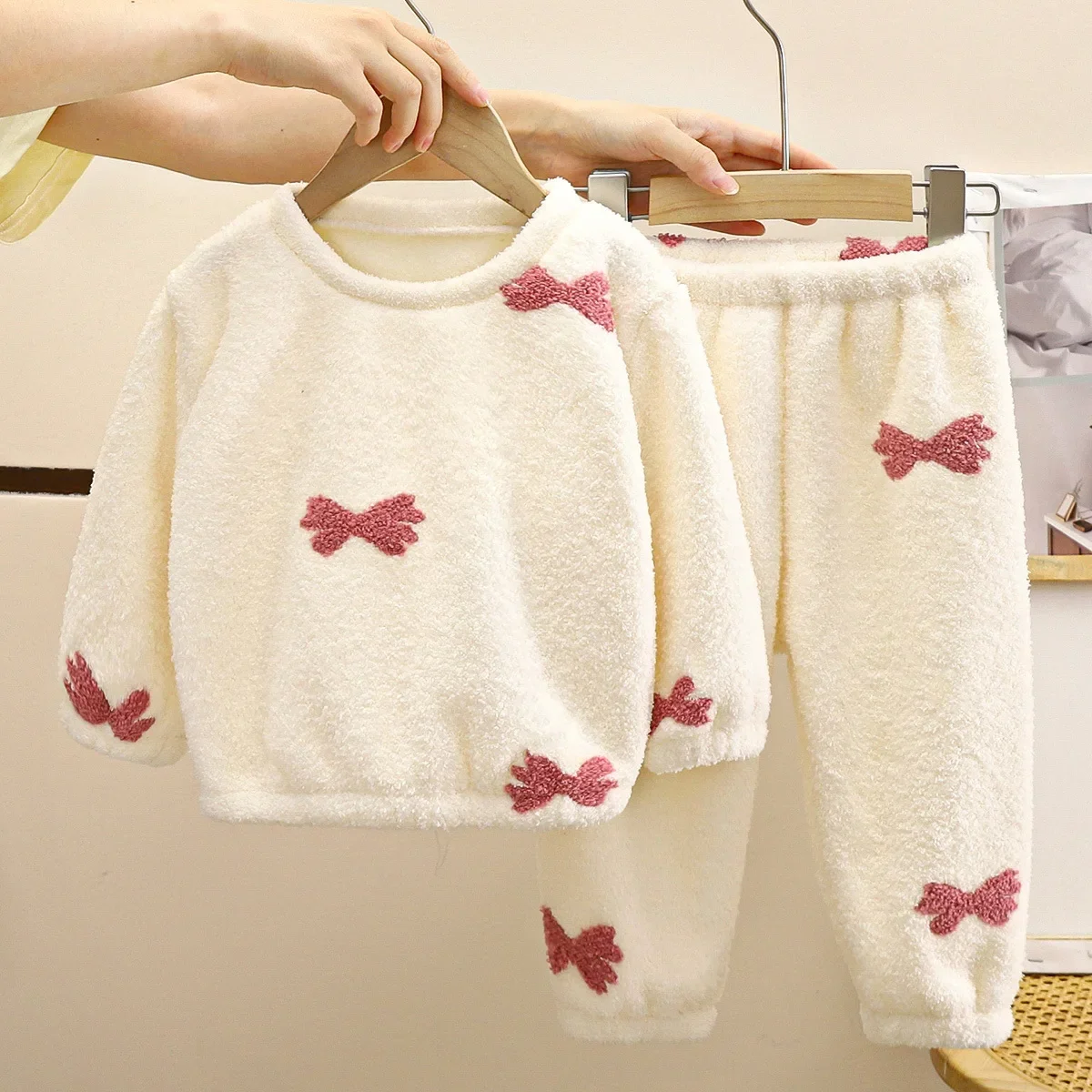 Winter Clothing Baby Boy - بيجامة صوفية دافئة للأطفال ، عقدة