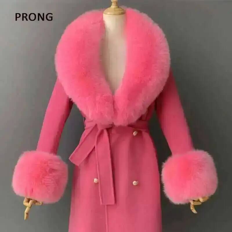 Winter Clothing For Sale - الفراء الحقيقي طوق والأصفاد مجموعة معطف