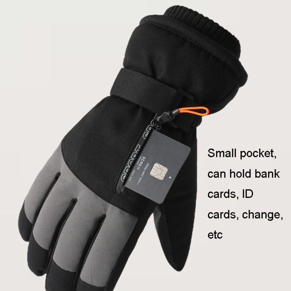 Waterproof Mitten Ski - قفازات شتوية دافئة مقاومة للرياح، قفازات