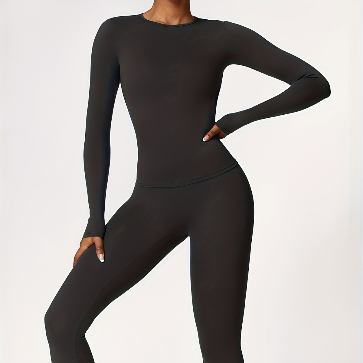 بدلة يوجا ضيقة ذات أكمام طويلة - مراجعة Winter Clothing For Women وسعره