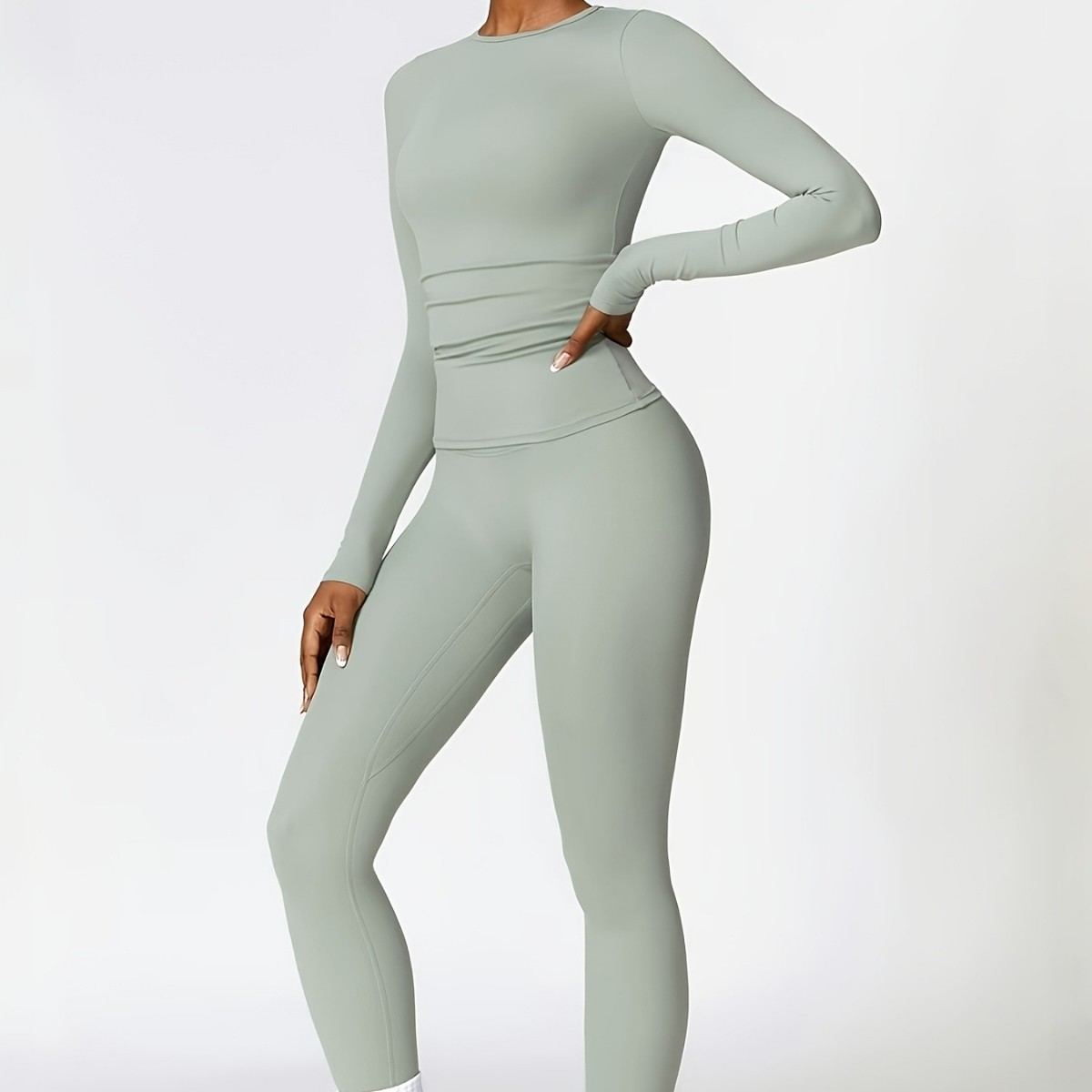بدلة يوجا ضيقة ذات أكمام طويلة - مراجعة Winter Clothing For Women وسعره
