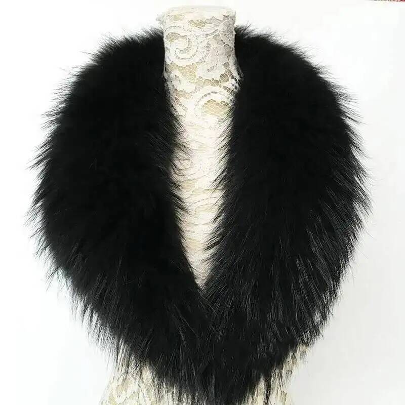 طوق فراء راكون طبيعي للنساء ،  - مراجعة Winter Clothing For Sale وسعره