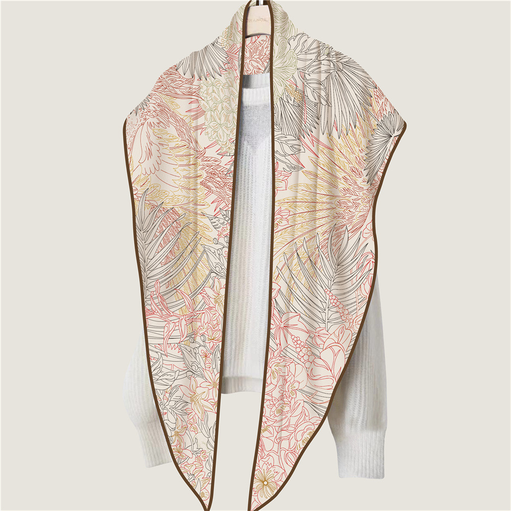 وشاح مثلث من مزيج الحرير، شالا - مراجعة Cashmere Scarf Wrap وسعره