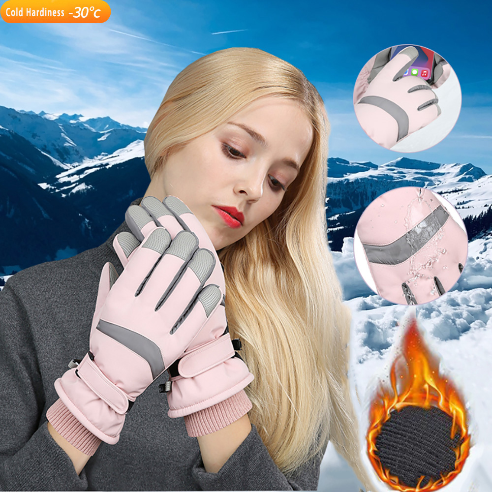 قفازات تزلج YANBIGUO للنساء وا - مراجعة Waterproof Mitten Ski وسعره