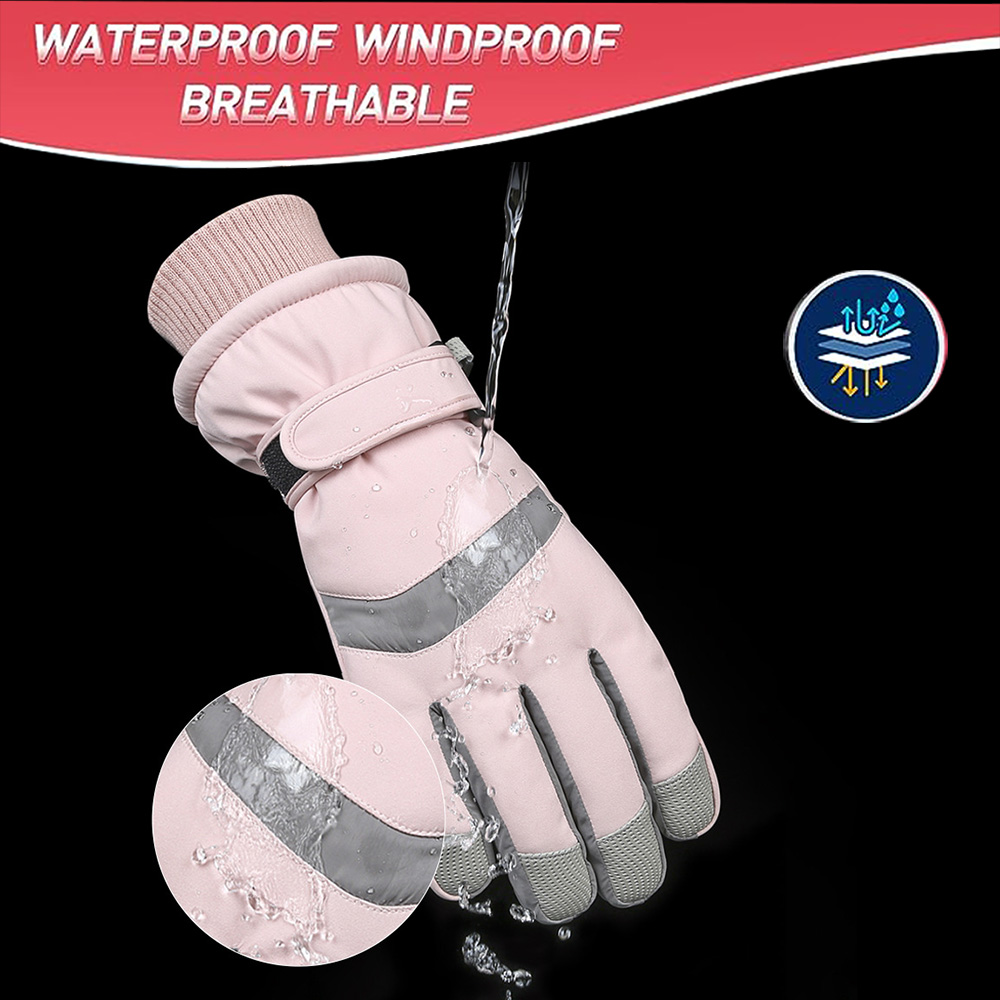 قفازات تزلج YANBIGUO للنساء وا - مراجعة Waterproof Mitten Ski وسعره
