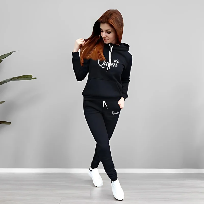 بدلة رياضية نسائية بطباعة حروف - مراجعة Winter Clothing For Women وسعره