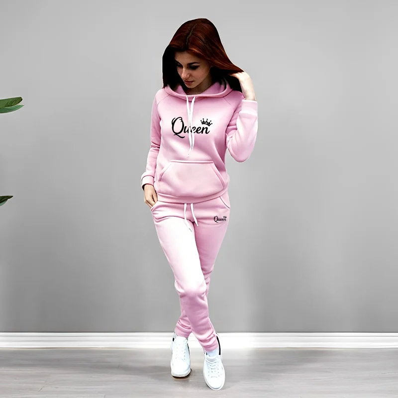 بدلة رياضية نسائية بطباعة حروف - مراجعة Winter Clothing For Women وسعره