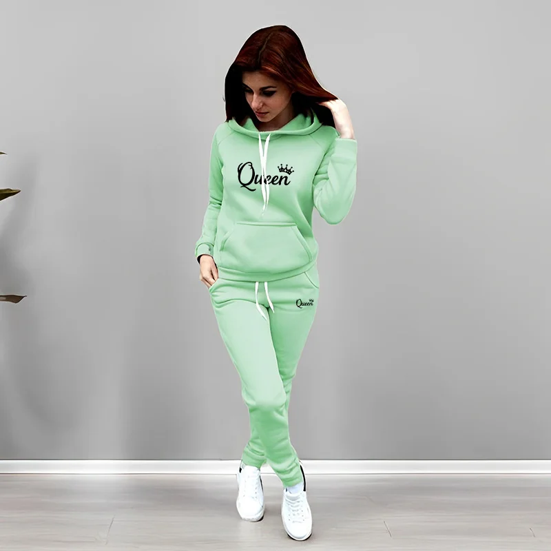 بدلة رياضية نسائية بطباعة حروف - مراجعة Winter Clothing For Women وسعره