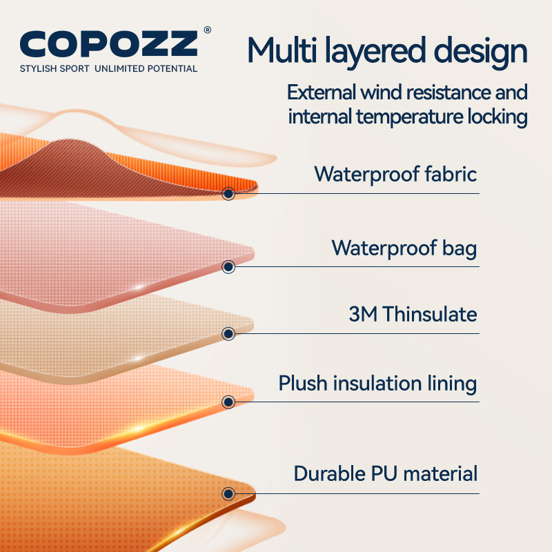 قفازات COPOZZ 3M Thinsulate لل - مراجعة Waterproof Mitten Ski وسعره