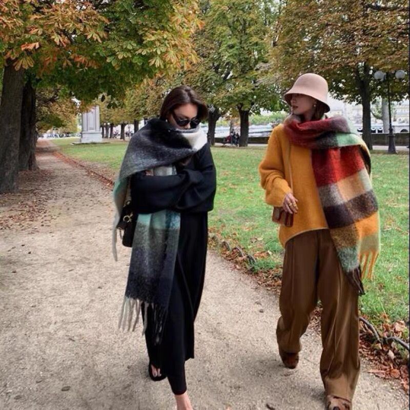 جديد فاخر شتاء سميك دافئ وشاح  - مراجعة Cashmere Scarf Wrap وسعره