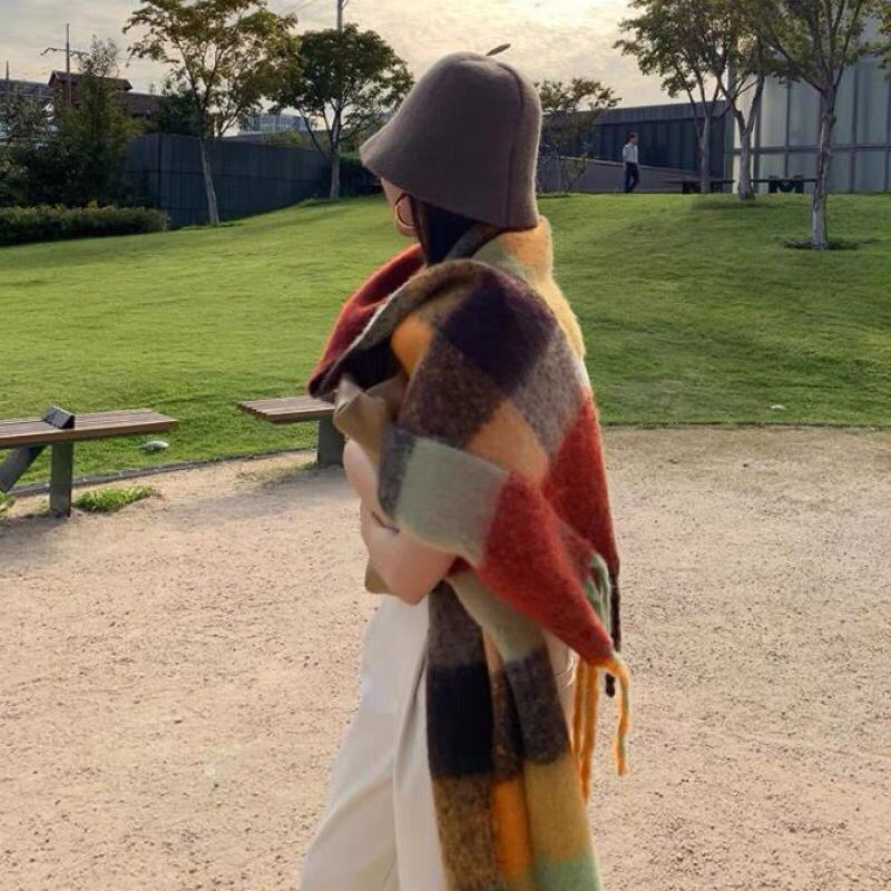 جديد فاخر شتاء سميك دافئ وشاح  - مراجعة Cashmere Scarf Wrap وسعره
