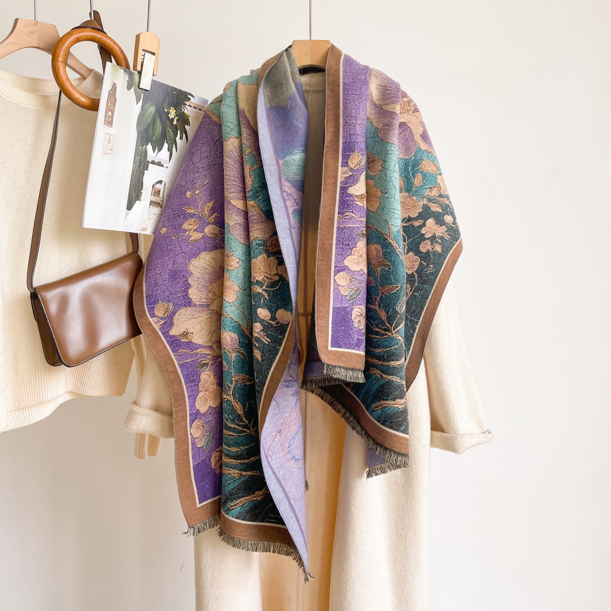وشاح نسائي من الكشمير، باندانا - مراجعة Cashmere Scarf Wrap وسعره