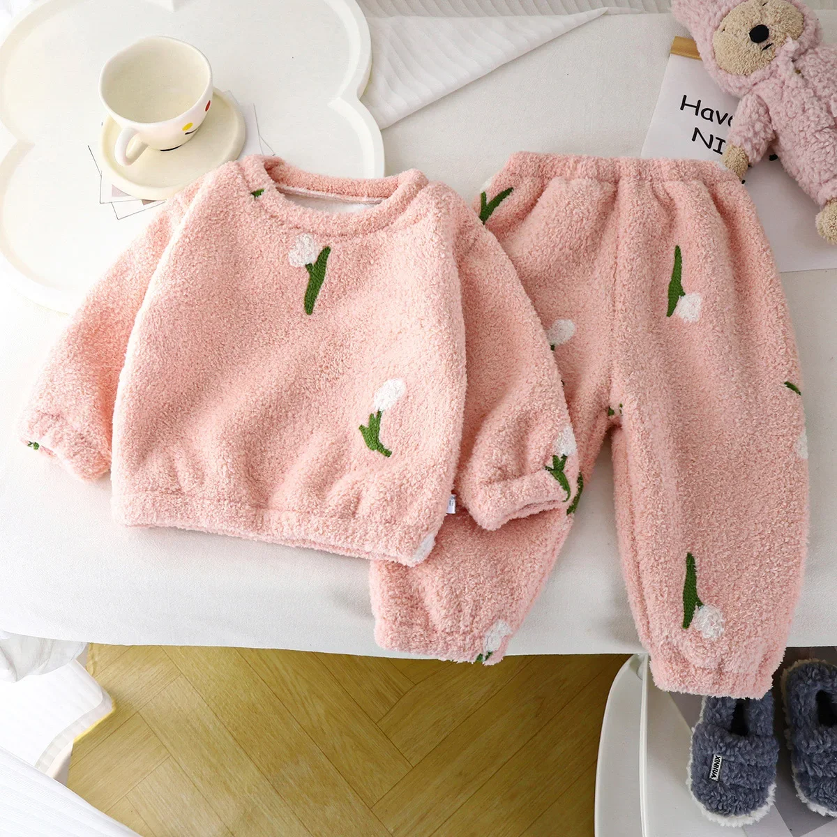 بيجامات صوفية دافئة سميكة للأط - مراجعة Winter Clothing Baby Boy وسعره