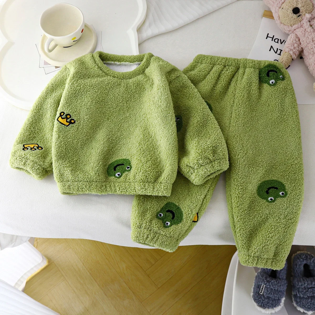 بيجامات صوفية دافئة سميكة للأط - مراجعة Winter Clothing Baby Boy وسعره