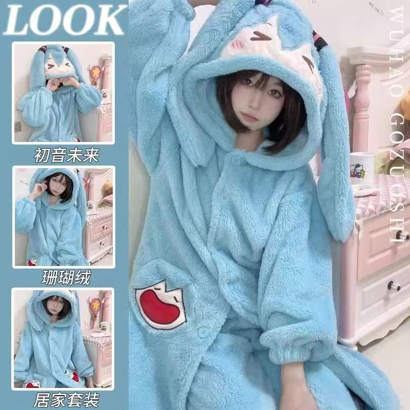 بيجامة ميكو الأنمي اللطيفة للش - مراجعة Winter Clothing Japan وسعره
