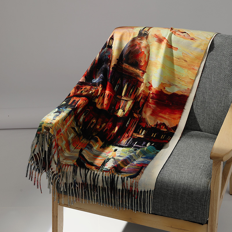 العلامة التجارية الفاخرة النفط - مراجعة Cashmere Scarf Wrap وسعره