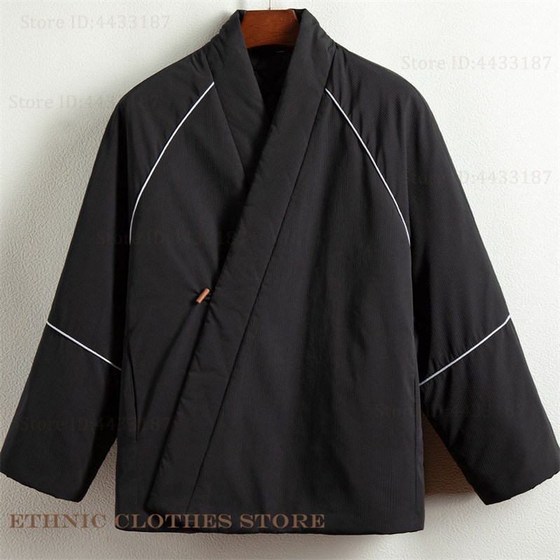 حجم كبير 3XL 4XL الذكور سترة م - مراجعة Traditional Winter Japanese Clothing وسعره